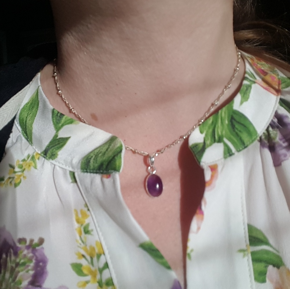 **NEW** Amethyst Pendant February Birthstone - Picture 7 of 7
